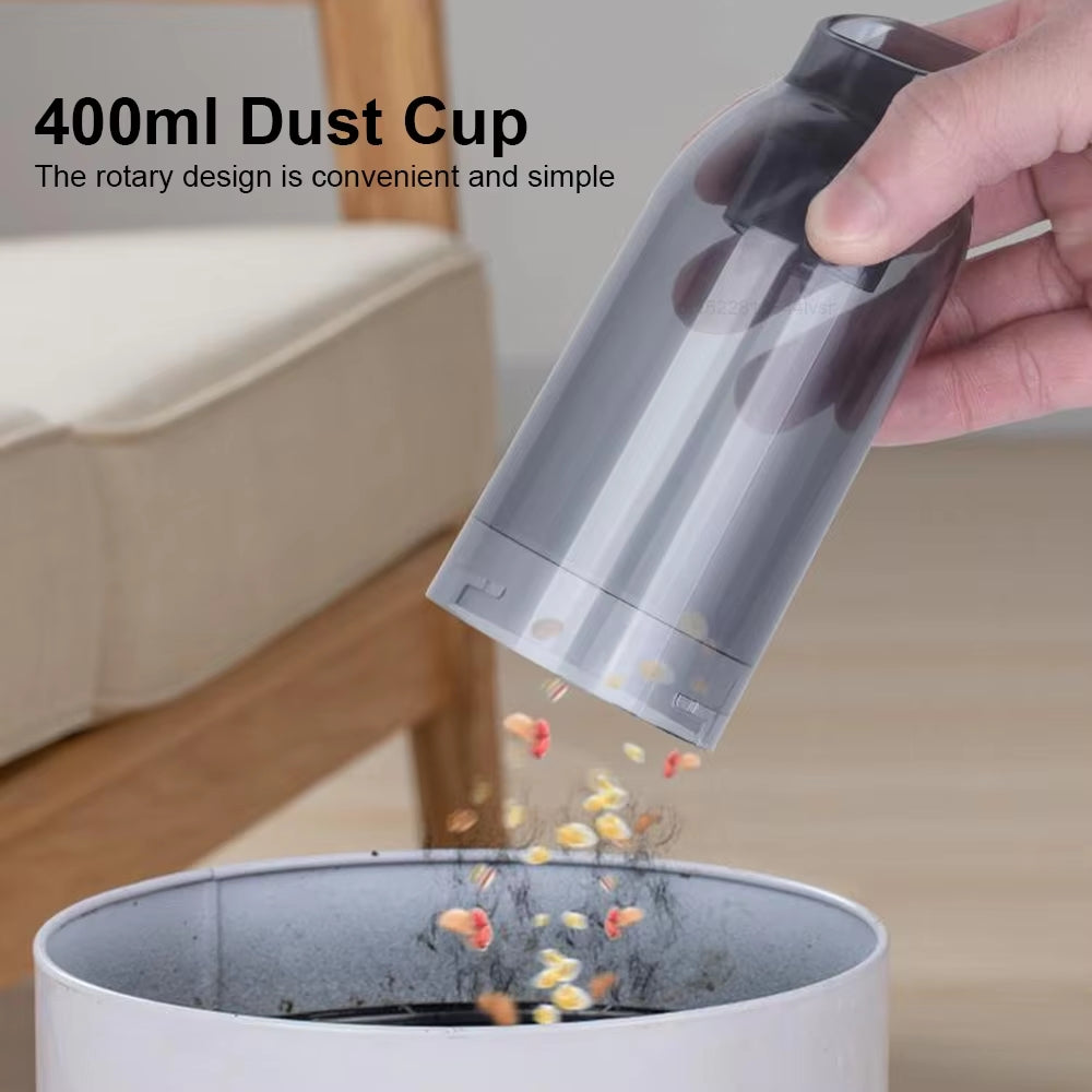 Handheld Car Vacuum Cleaner | Powerful Suction, Slim Design & Ideal for Quick Cleanups in Tight Spaces