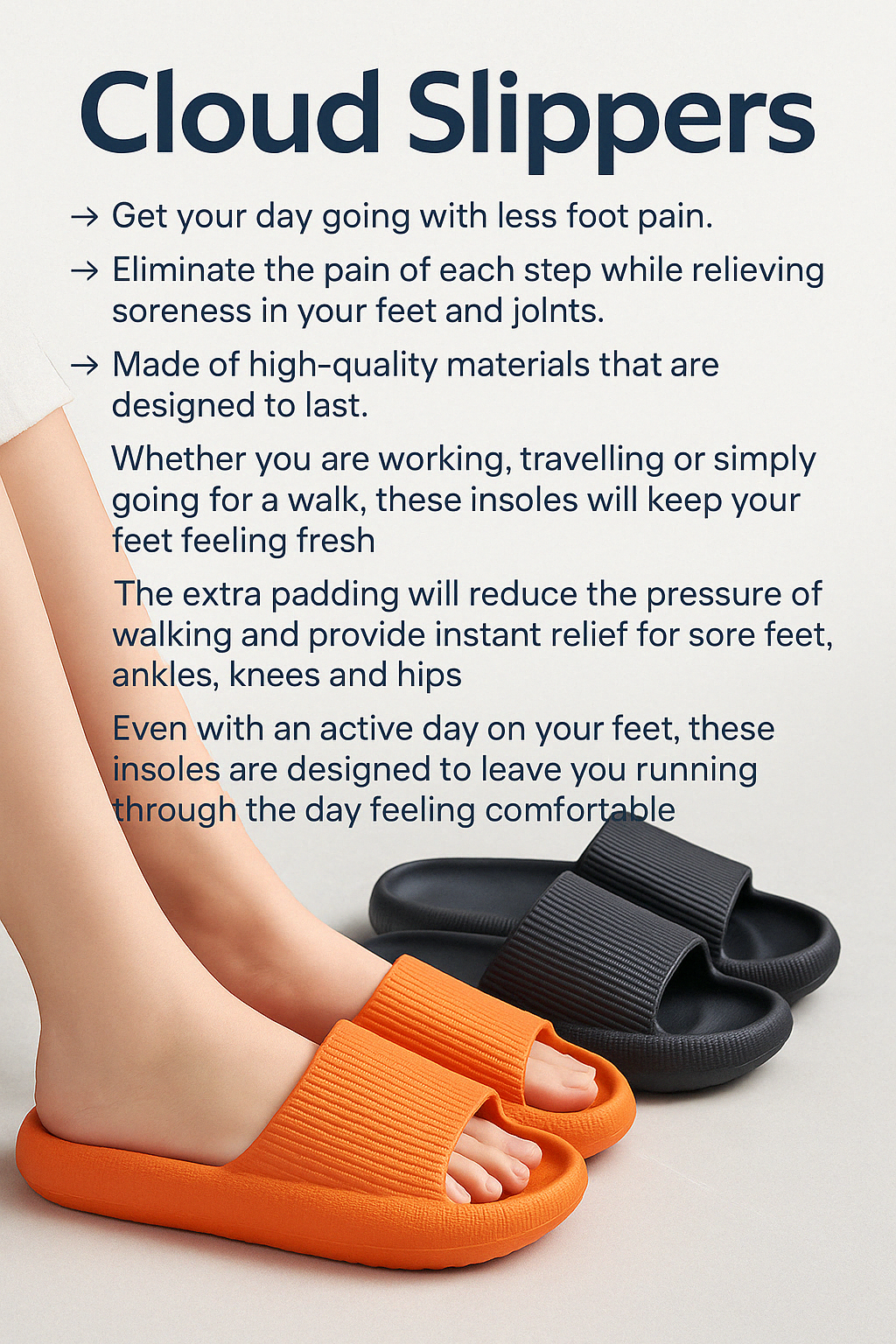 Cloud Slippers | Lightweight, Slip-Resistant & Comfortable for All-Day Wear