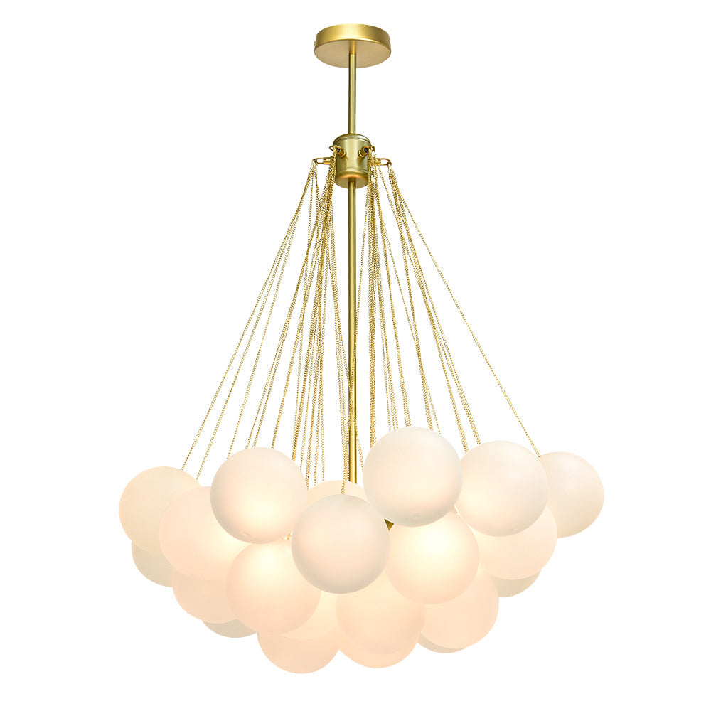 Modern Glass Bubble Chandelier Light Fixture for Dining Room & Living Room Decor