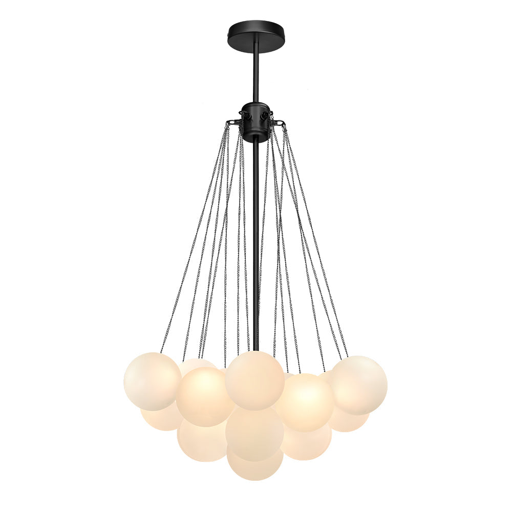 Modern Glass Bubble Chandelier Light Fixture for Dining Room & Living Room Decor