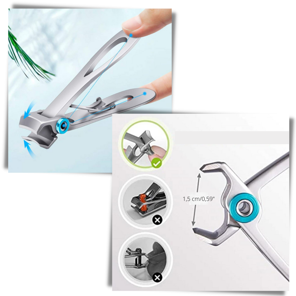 Premium Stainless Steel Nail Clippers | Extra Wide Jaw for Thick Toenails - Perfect for Podiatry Care