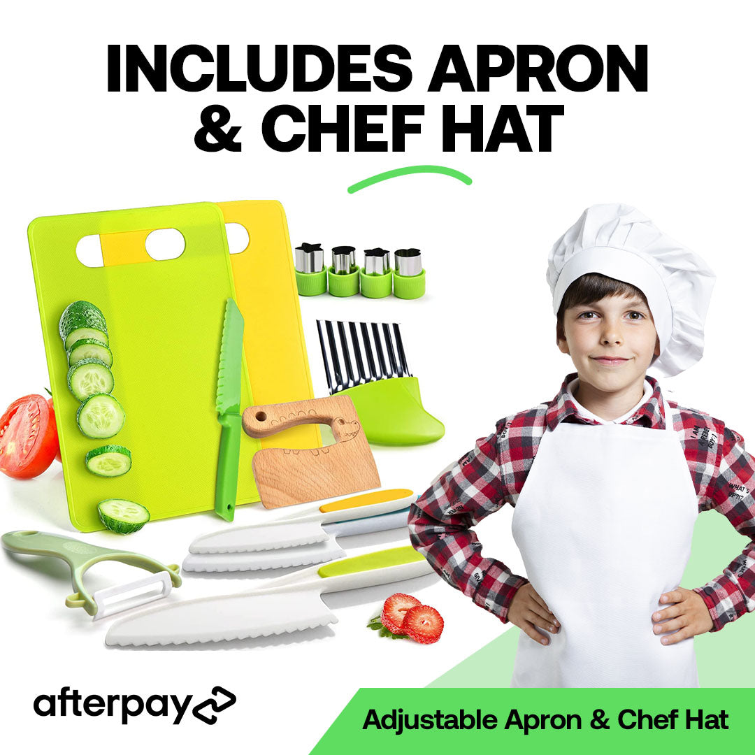 Kids Mini Chef Cooking Set | 13-Piece, Non-Toxic & Safe for Ages 2+ | Perfect for Parent-Child Bonding and Fine Motor Skills Development