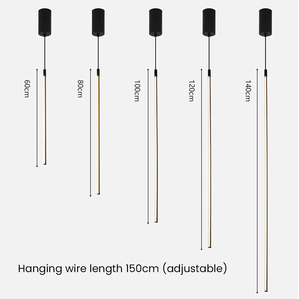 LED Pendant Light Fixture - Minimalist Aluminum Design for Modern Kitchens & Dining Areas