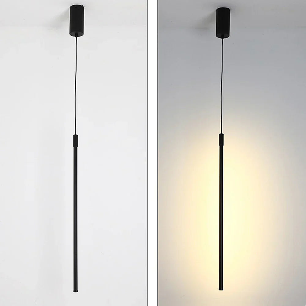 LED Pendant Light Fixture - Minimalist Aluminum Design for Modern Kitchens & Dining Areas