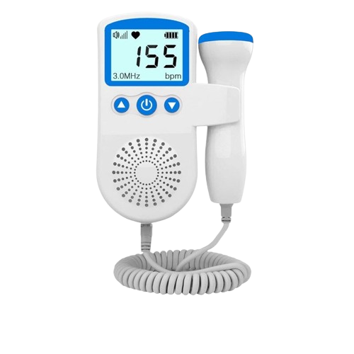 Fetal Doppler Heartbeat Monitor | High-Sensitivity Probe & Clear LCD Display for Expecting Parents