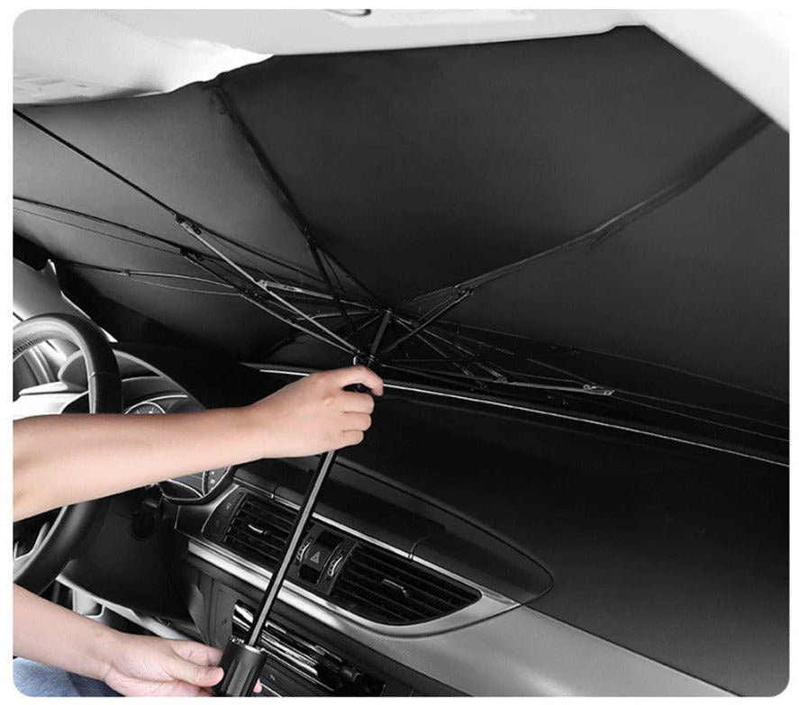 Foldable Car Windshield Sunshade | UV & Heat Protection with Umbrella-Style Design for Cars, SUVs & Trucks