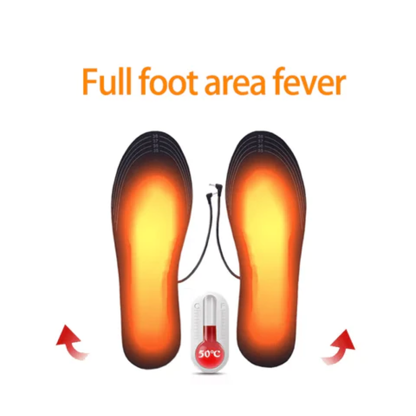 Heated Shoe Insoles Inserts - Rechargeable Thermal Footbed for Comfort in Shoes & Boots - Ideal for Cold Weather Use