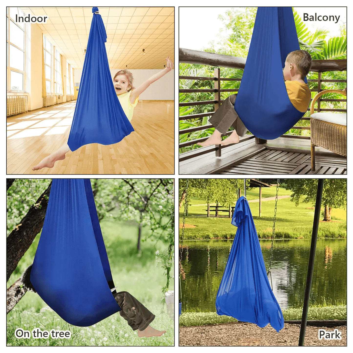 Sensory Autism Therapy Swing - Indoor & Outdoor Hammock for Kids, Durable Fabric, Adjustable, Relaxation & Sensory Play