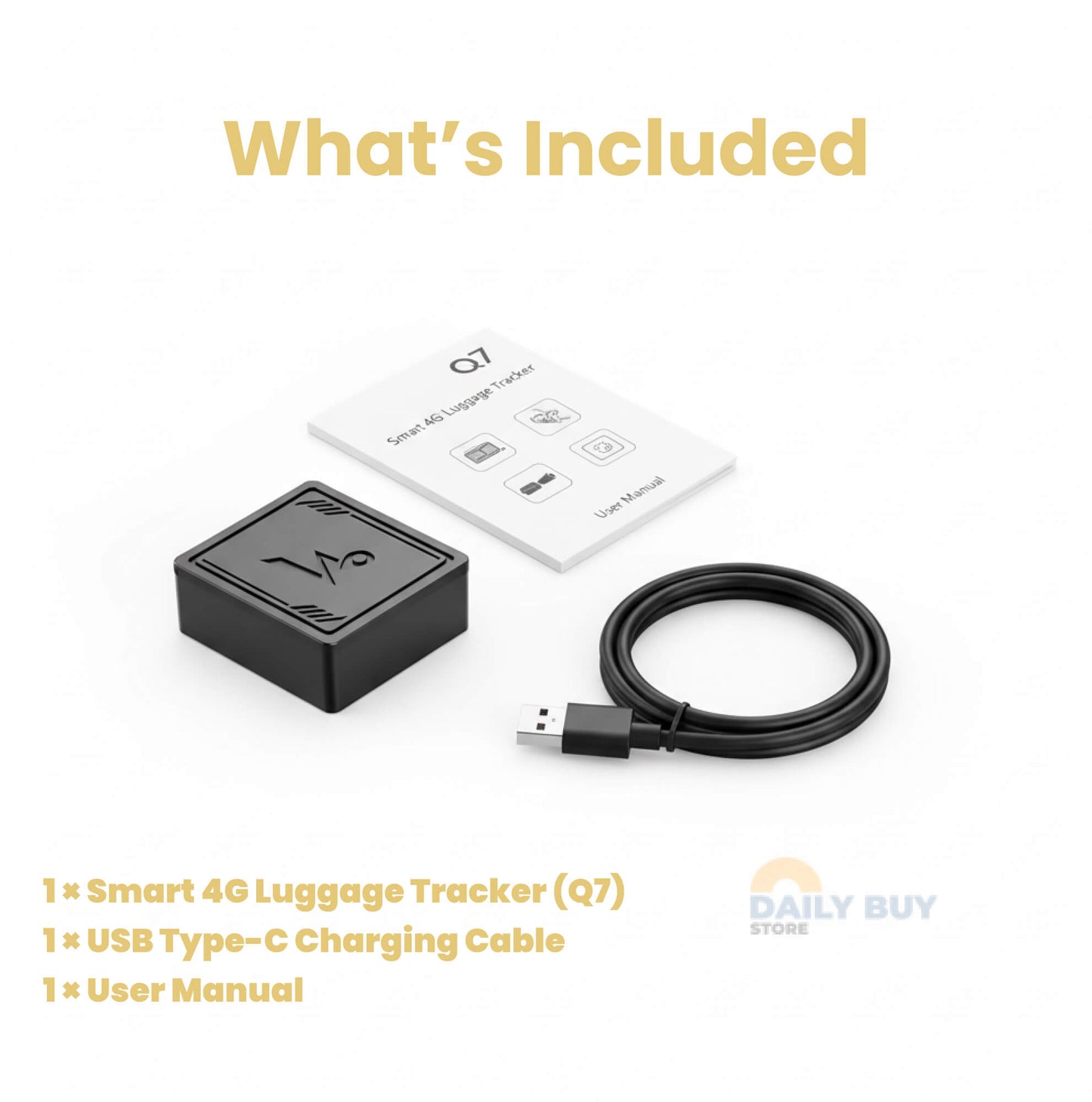 4G Luggage GPS Tracker with Real-Time Location | No Subscription, Geofencing Alerts & Anti-Theft Design for Travel Security
