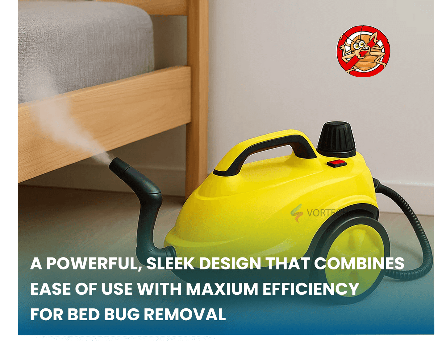Steam Cleaner for Bed Bugs | High Temperature, Large Capacity & Effective for Home Use