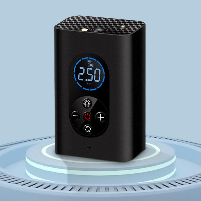 Portable Tire Inflator, Compact Air Pump - High-Power Mini Air Compressor for On-the-Go Use