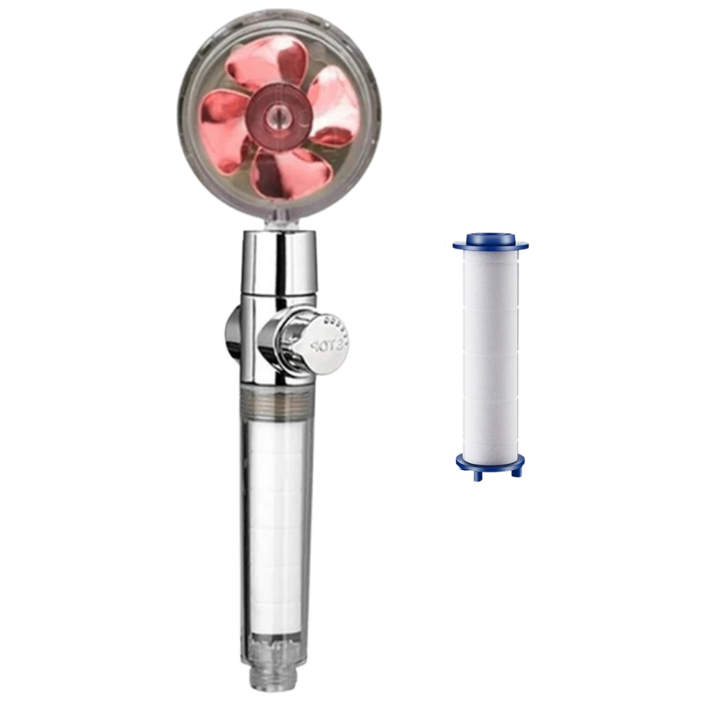 High-Pressure Shower Head with Turbo Propeller – Powerful Spray with Built-in Water Filter | Water-Saving Design