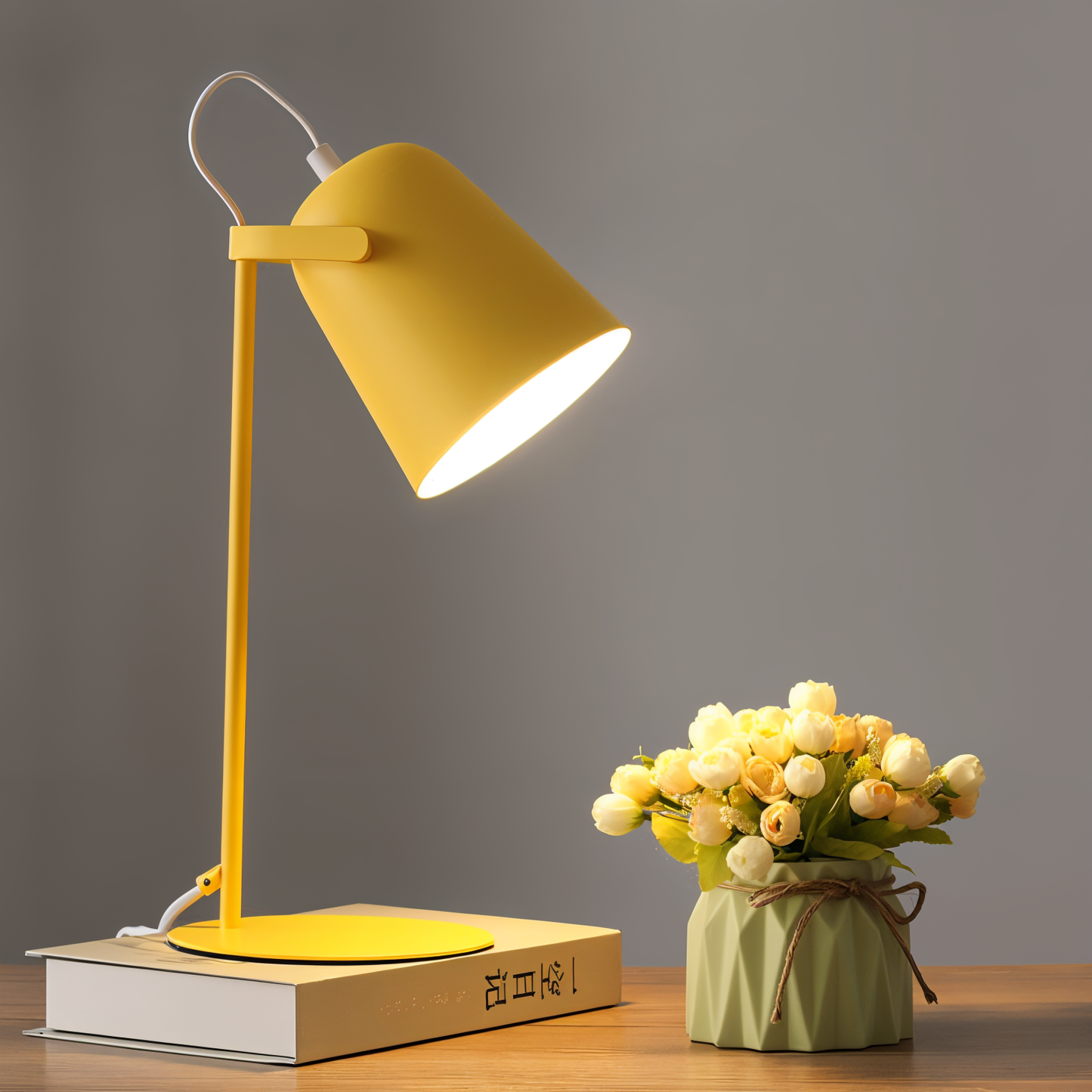 LED Adjustable Desk Lamp - Nordic Style Macaron Design for Home Office & Study Use