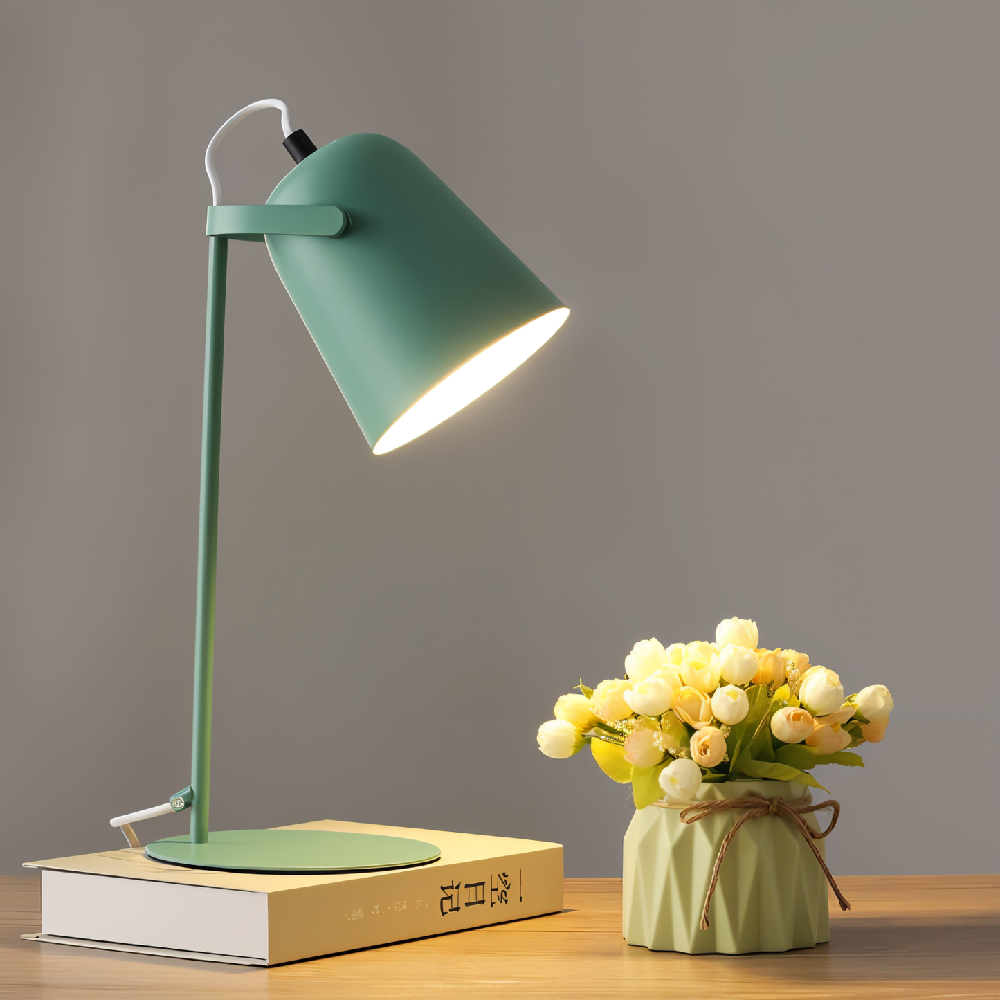 LED Adjustable Desk Lamp - Nordic Style Macaron Design for Home Office & Study Use