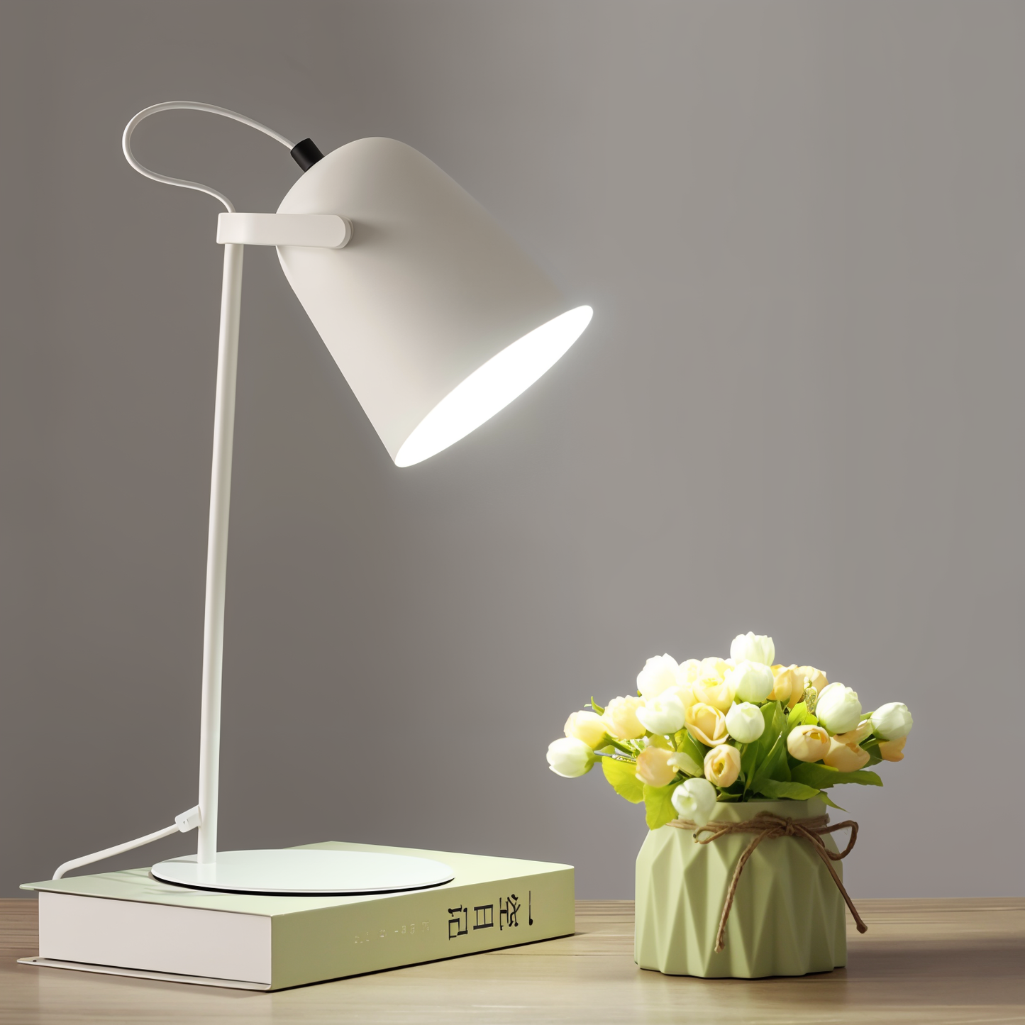 LED Adjustable Desk Lamp - Nordic Style Macaron Design for Home Office & Study Use