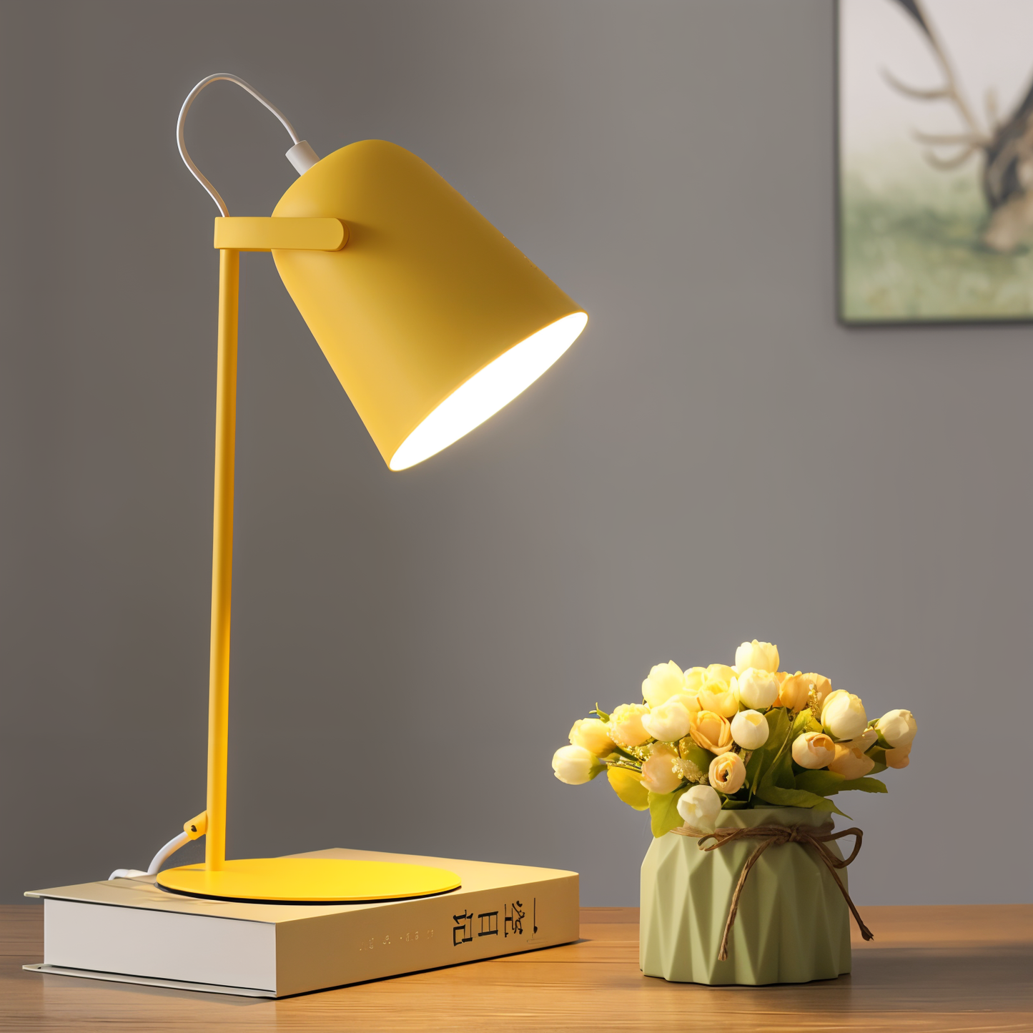 LED Adjustable Desk Lamp - Nordic Style Macaron Design for Home Office & Study Use