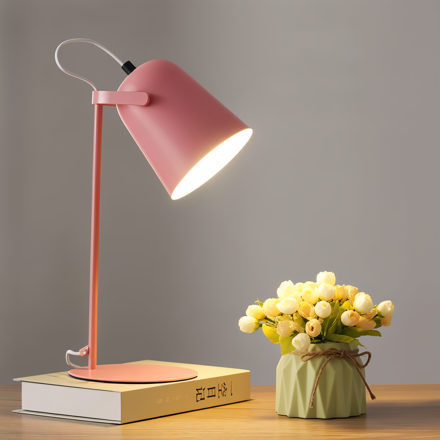 LED Adjustable Desk Lamp - Nordic Style Macaron Design for Home Office & Study Use