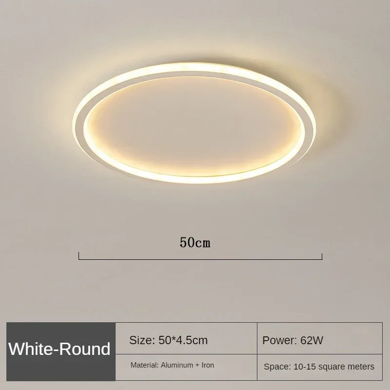 Scandinavian Round Ceiling Light Fixture - Modern LED Lighting for Living Room & Home Decor