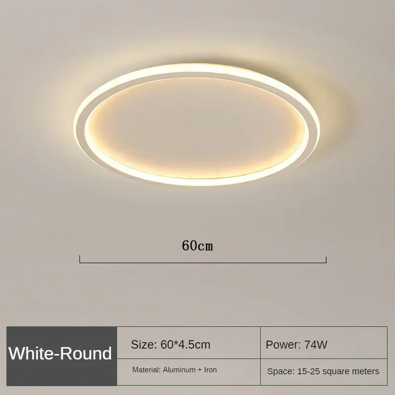 Scandinavian Round Ceiling Light Fixture - Modern LED Lighting for Living Room & Home Decor