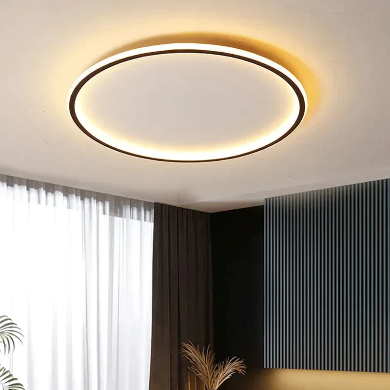 Scandinavian Round Ceiling Light Fixture - Modern LED Lighting for Living Room & Home Decor
