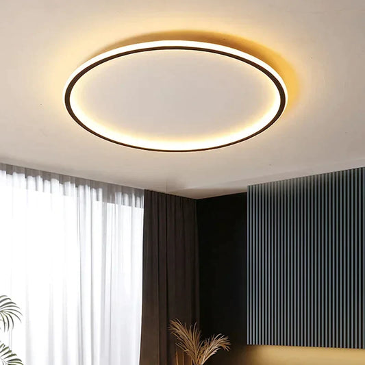 Scandinavian Round Ceiling Light Fixture - Modern LED Lighting for Living Room & Home Decor
