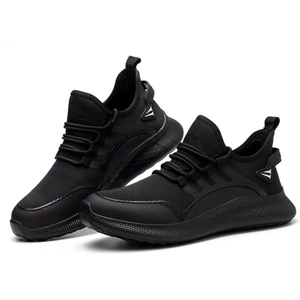 Breathable Lightweight Safety Sneakers for Work - Slip-Resistant, Comfortable Footwear for Construction & Industrial Use