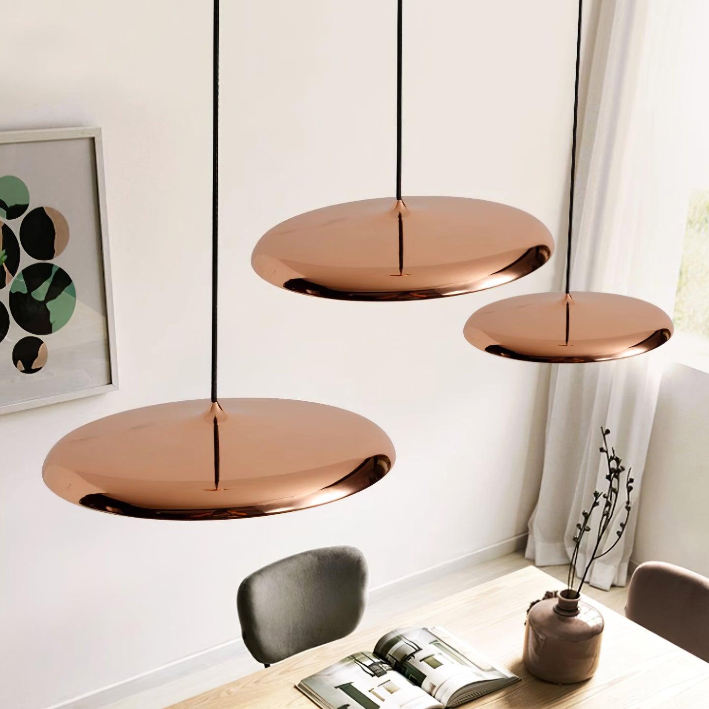 LED Cookie Pendant Light Fixture - Modern Round Design for Kitchen Island & Dining Room Lighting
