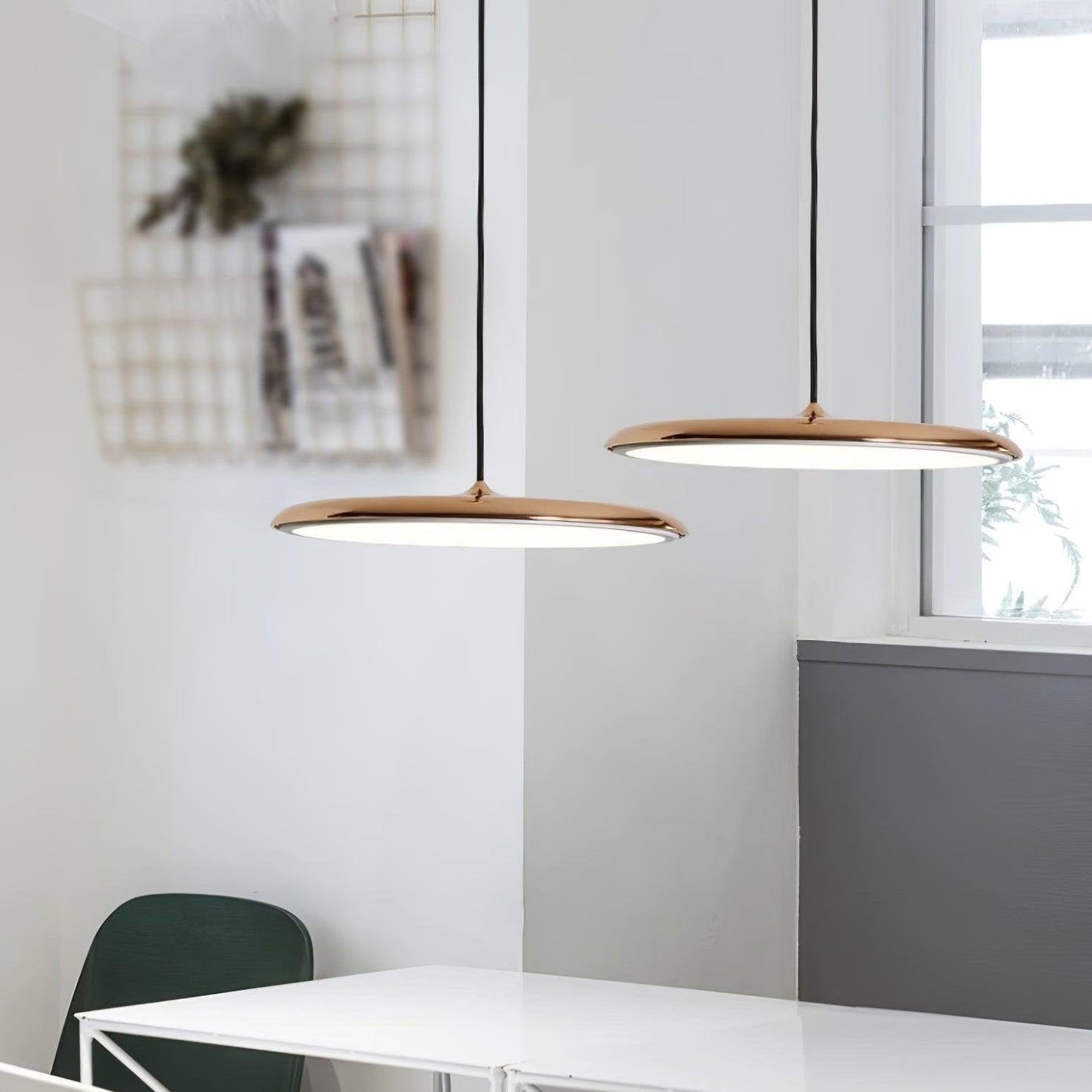 LED Cookie Pendant Light Fixture - Modern Round Design for Kitchen Island & Dining Room Lighting