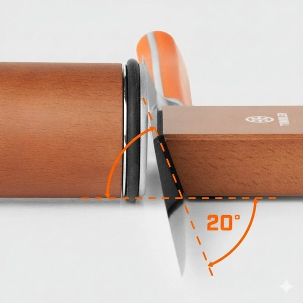 Diamond Knife Sharpener | Dual Grinding Angles & Interchangeable Discs for Professional-Grade Kitchen Performance