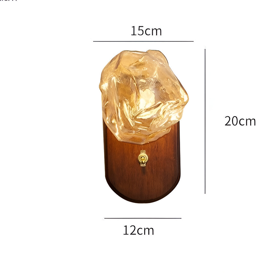 Ice Glass Cube Wall Lamp - Nordic Style Fixture for Modern Home Decor & Ambient Lighting