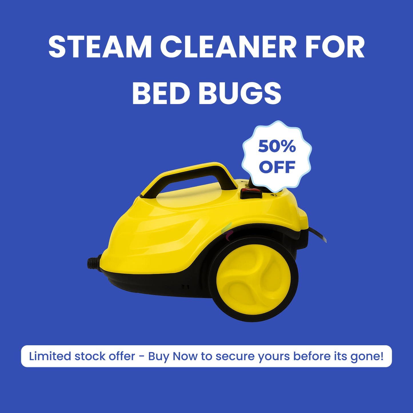 Steam Cleaner for Bed Bugs | High Temperature, Large Capacity & Effective for Home Use