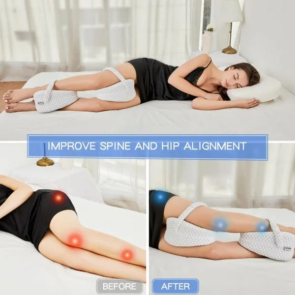 Orthopedic Knee Pillow for Side Sleepers | Memory Foam, Hypoallergenic & Ideal for Sciatica, Back & Hip Pain Relief