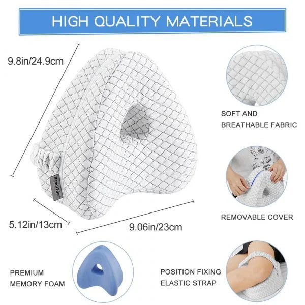 Orthopedic Knee Pillow for Side Sleepers | Memory Foam, Hypoallergenic & Ideal for Sciatica, Back & Hip Pain Relief
