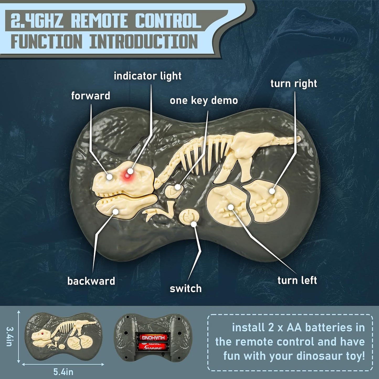 Remote Control Velociraptor Dinosaur | Lifelike Movement, Sounds & Interactive Fun for Kids Aged 3-12