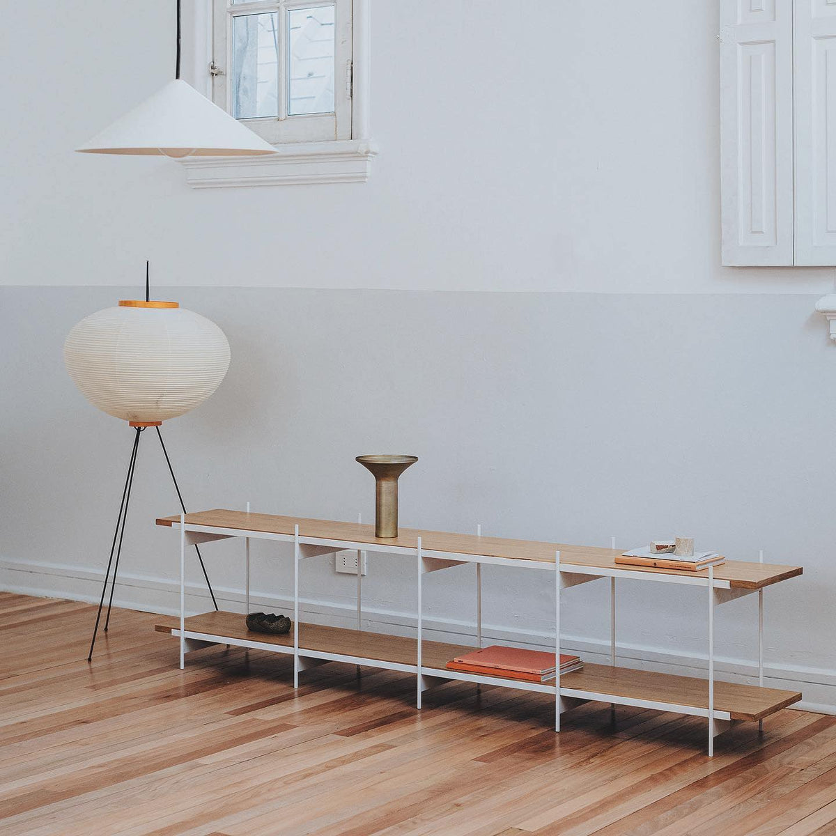 LED Rice Paper Floor Lamp - Adjustable Height, Soft Ambient Light for Living Room & Bedroom Decor