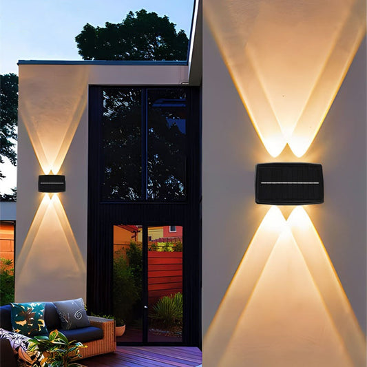 Waterproof Solar LED Outdoor Wall Light Fixture for Garden, Patio & Pathway Lighting