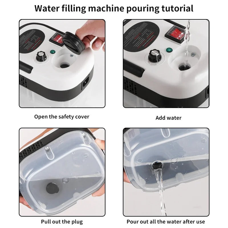 2500W Compact Steam Cleaner | Chemical-Free, High-Pressure & Versatile for Home and Car Cleaning