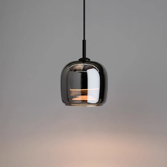 Nordic Black Glass Pendant Light Fixture for Kitchen Island & Dining Room Lighting