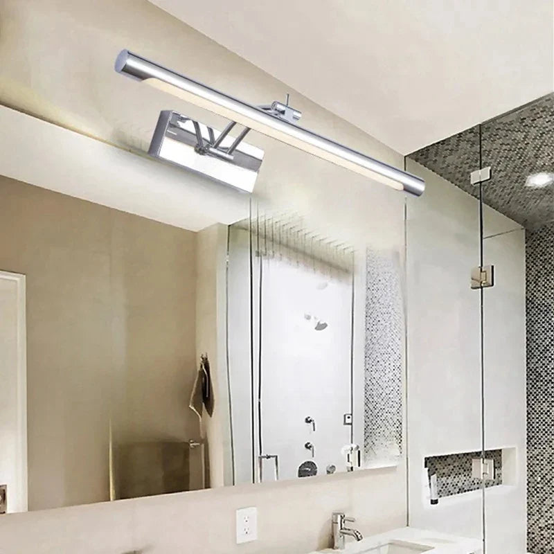 LED Bathroom Wall Light Fixture, Waterproof, 40/55/70CM, Mirror Image Sconce, Cosmetic Decor for Bedroom, AC85-265V Wall Lighting Accessory