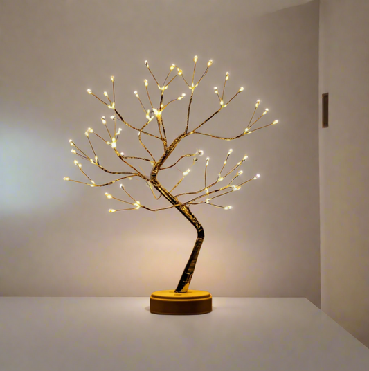 LED Rechargeable Table Lamp - Cordless Light Tree for Living Room, Reading, and Bedside Use