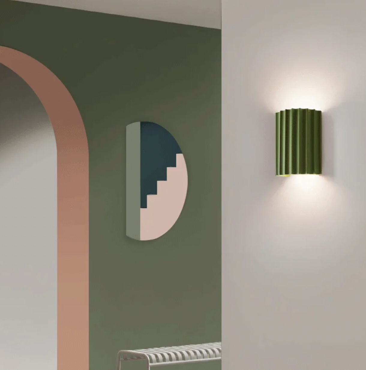 LED Modern Resin Wall Light Fixture - Contemporary Design for Living Room, Hallway & Bedroom Lighting