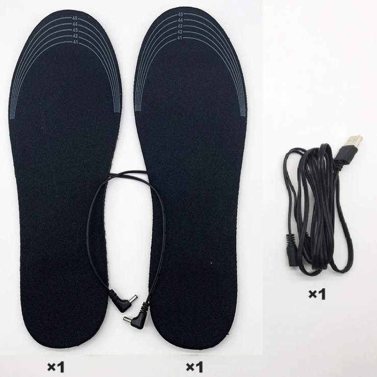 Rechargeable Electric USB Heated Shoe Insoles, Warm Feet Pads for Cold Weather, Comfortable Foot Warmers for Winter Use