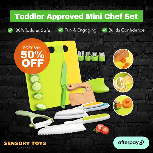Kids Mini Chef Cooking Set | 13-Piece, Non-Toxic & Safe for Ages 2+ | Perfect for Parent-Child Bonding and Fine Motor Skills Development