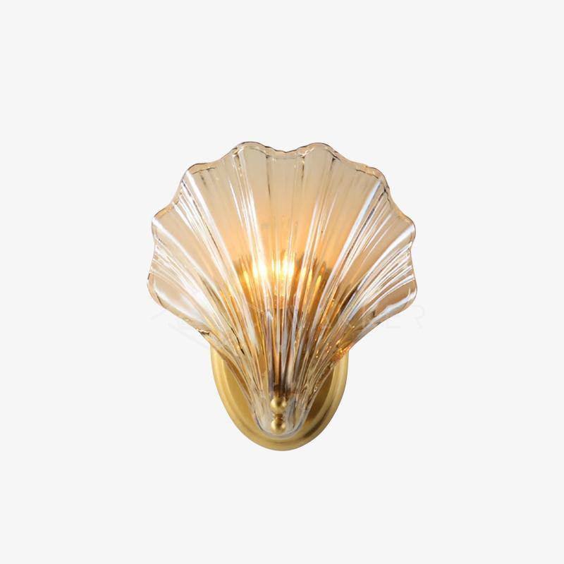 Shell Wall Light Fixture - Coastal Style Sconce for Living Room, Bedroom, and Hallway Decor