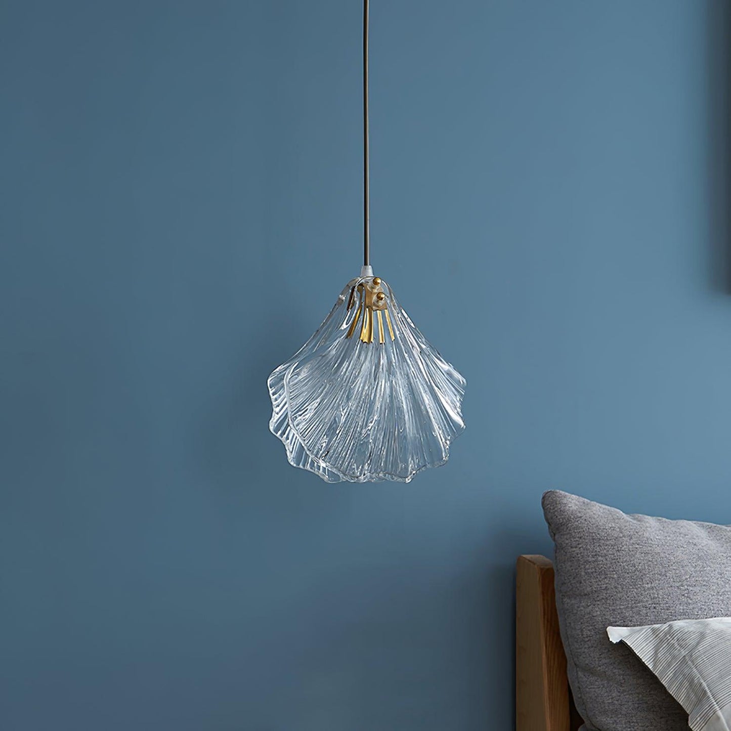 Shell Mini Pendant Light Fixture - Coastal Style Hanging Lamp for Kitchen Island & Dining Room