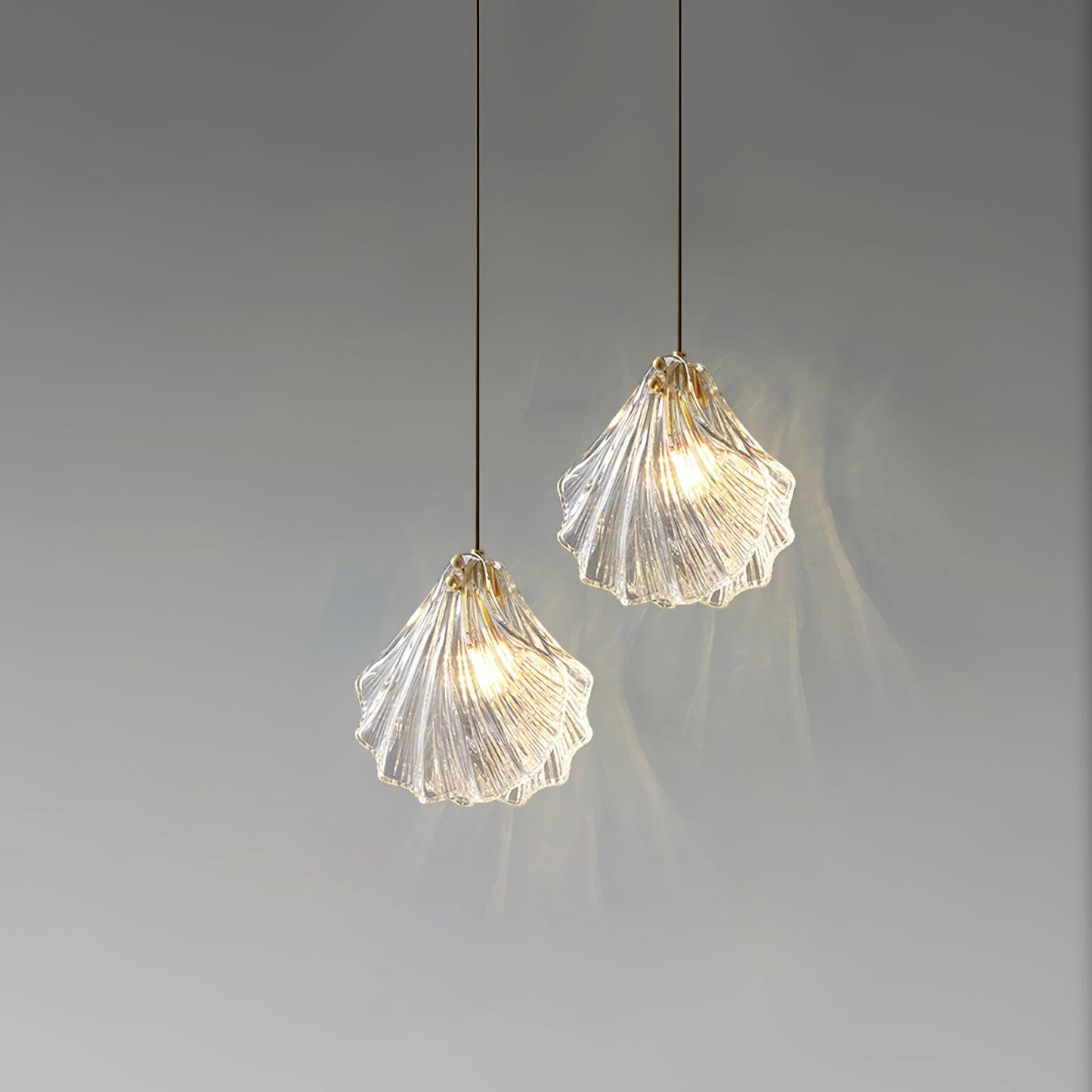 Shell Mini Pendant Light Fixture - Coastal Style Hanging Lamp for Kitchen Island & Dining Room