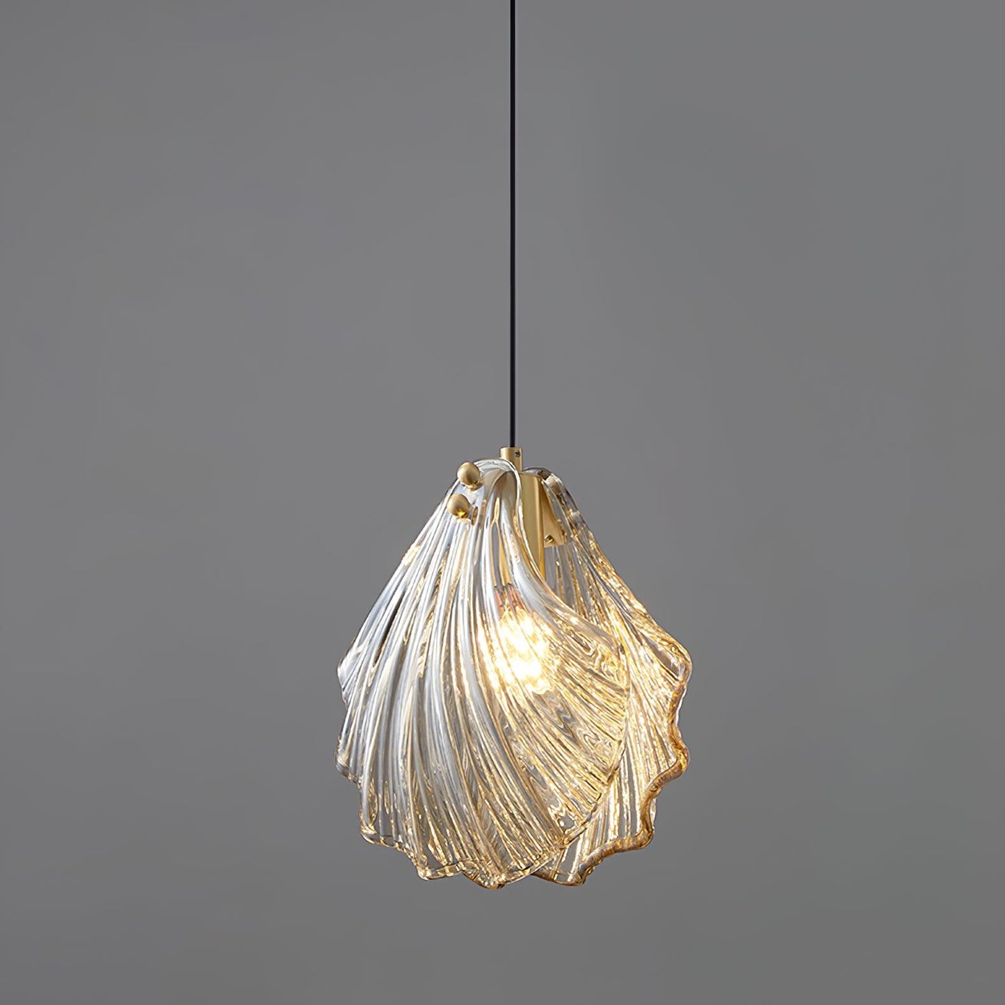 Shell Mini Pendant Light Fixture - Coastal Style Hanging Lamp for Kitchen Island & Dining Room