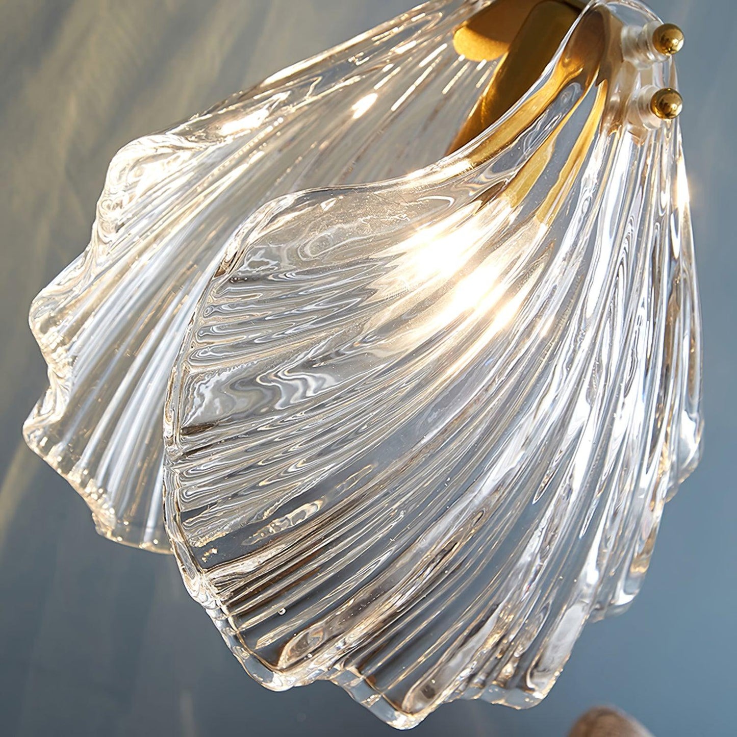 Shell Mini Pendant Light Fixture - Coastal Style Hanging Lamp for Kitchen Island & Dining Room