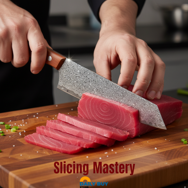 Santoku Chef Knife | Razor-Sharp, Ergonomic Handle & Ideal for Versatile Kitchen Use