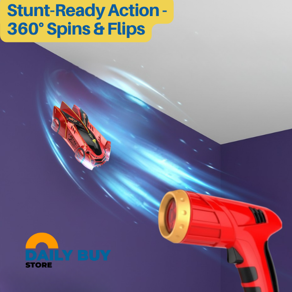 Laser-Controlled Wall Climbing RC Car | Gravity-Defying, LED Lights & Stunt Ready for Indoor Racing Fun